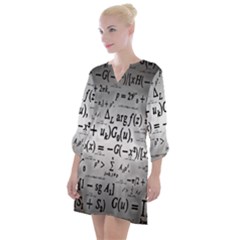 Math Formula Open Neck Shift Dress by Bedest