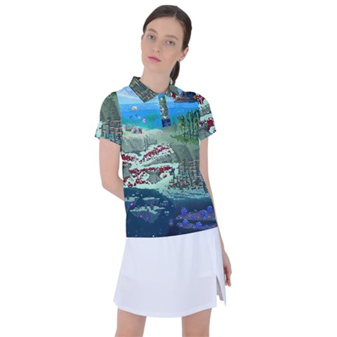 The Overworld Aurora Subnautica Women s Polo T-shirt by Bedest