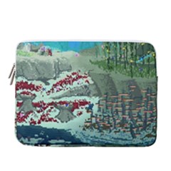 The Overworld Aurora Subnautica 14  Vertical Laptop Sleeve Case With Pocket by Bedest