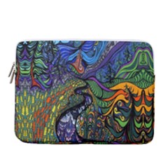 Psychedelic Digital Art Artwork Landscape Colorful 14  Vertical Laptop Sleeve Case With Pocket by Bedest