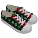 Christmas Time Pattern Christmas Ornament Kids  Low Top Canvas Sneakers View3