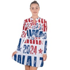 Kamala Harris 2024 Walz Long Sleeve Panel Dress by Safari