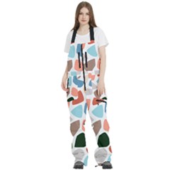 Shapes Seamless Pattern Women s Front Zip Ski And Snowboard Bib Pants by Safari