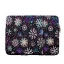 Shiny Winter Snowflake Abstract Christmas Cold Crystal December 14  Vertical Laptop Sleeve Case With Pocket View2