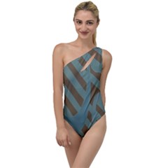 Earthbound Geometry Print To One Side Swimsuit by dflcprintsclothing