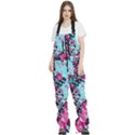 Colorful Splashes Grunge, Abstract Art Women s Front Zip Ski And Snowboard Bib Pants View1