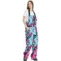 Colorful Splashes Grunge, Abstract Art Women s Front Zip Ski And Snowboard Bib Pants View3