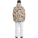 Love Abstract Background Love Textures Men s Multi Pockets Zip Ski and Snowboard Waterproof Breathable Jacket View4