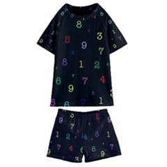 Numbers, Math, Keyboard Kids  Swim T-shirt And Shorts Set by kyorashop23