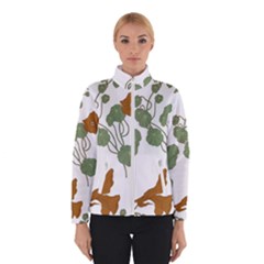 Nasturtium Flowers Plant Leaves Women s Bomber Jacket by Salmanaz77