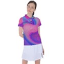 Swirl Twirl Design Pattern Purple Women s Polo T-Shirt View1