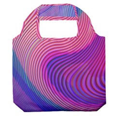 Swirl Twirl Design Pattern Purple Premium Foldable Grocery Recycle Bag by Salmanaz77