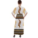 African Women Pattern Seamless Style V-Neck Boho Style Maxi Dress View2