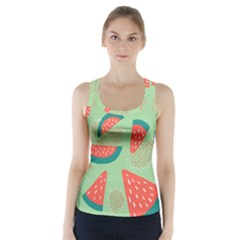 Watermelon Dots Summer Pattern Racer Back Sports Top by Bedest