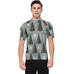 Christmas Trees Pattern Men s Short Sleeve Rash Guard by Bedest