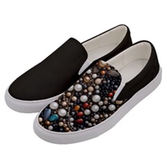 Pearls And Stones Men s Canvas Slip Ons by dedoma