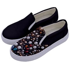 Pearls And Stones Kids  Canvas Slip Ons by dedoma