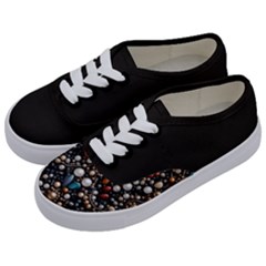 Pearls And Stones Kids  Classic Low Top Sneakers by dedoma