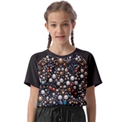 Pearls And Stones Kids  Basic T-shirt by dedoma