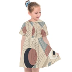 Boho Abstract Architecture Kids  Sailor Dress by Bedest