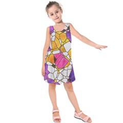 Architecture Glass Abstract Pattern Kids  Sleeveless Dress by Bedest