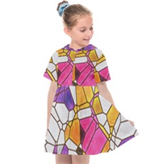 Architecture Glass Abstract Pattern Kids  Sailor Dress by Bedest