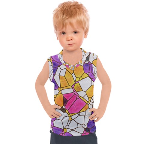 Architecture Glass Abstract Pattern Kids  Sport Tank Top by Bedest