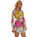 Architecture Glass Abstract Pattern Womens Long Sleeve Shirt Dress View3