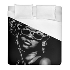 Afro Beauty Woman Portrait (ai+human) Duvet Cover (full/ Double Size) by dflcprintsclothing