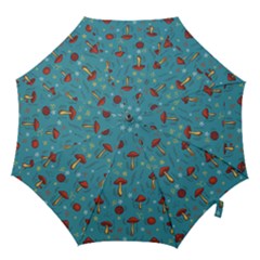 Whimsical Mushroom Pattern Hook Handle Umbrellas (medium) by Drawde