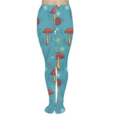 Whimsical Mushroom Pattern Tights by Drawde