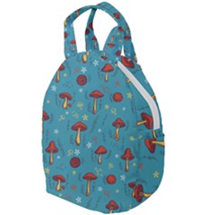 Whimsical Mushroom Pattern Travel Backpack by Drawde