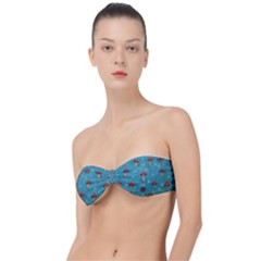 Whimsical Mushroom Pattern Classic Bandeau Bikini Top  by Drawde