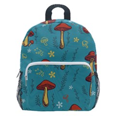 Whimsical Mushroom Pattern Kids  Age 5-10 Lightweight School Backpack With Side Pockets by Drawde