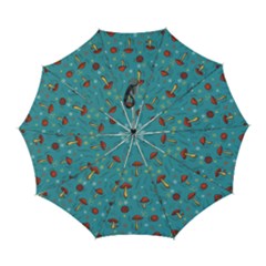 Whimsical Mushroom Pattern Automatic Folding Umbrella With Case (large) by Drawde