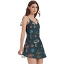 Whimsical Mushrooms pattern Body Wrap Sleeveless V-Neck Mini Dress View3