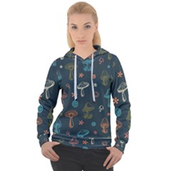 Whimsical Mushrooms Pattern Women s Overhead Hoodie by Drawde