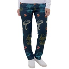 Whimsical Mushrooms Pattern Women s Casual Pants by Drawde