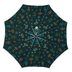 Whimsical Mushrooms Pattern Automatic Folding Umbrella With Case (medium) by Drawde