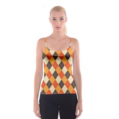 Halloween Argyle Pattern  Spaghetti Strap Top by Safari