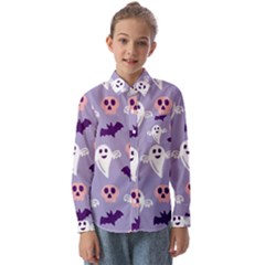 Boo Crew Halloween Season Kids  Long Sleeve Shirt by Safari