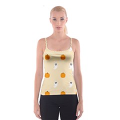 Pumpkin And Boo Crew Halloween  Spaghetti Strap Top by Safari