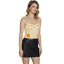 Pumpkin and boo crew halloween  Flowy Camisole Tie Up Top View3