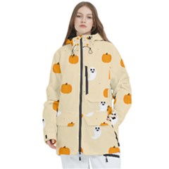 Pumpkin And Boo Crew Halloween  Women s Multi Pockets Zip Ski And Snowboard Waterproof Breathable Jacket by Safari