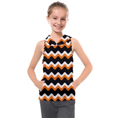 Halloween Wavy 20240926 161241 0000 Kids  Sleeveless Hoodie by Safari