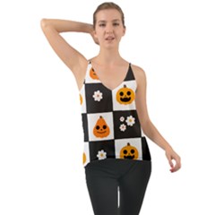 Seamless Halloween Pattern With Smiling Pumpkin 20240926 161714 0000 Chiffon Cami by Safari