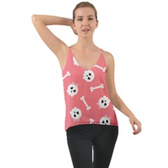 Halloween Pattern With Sculles And Bones 20240926 160927 0000 Chiffon Cami by Safari