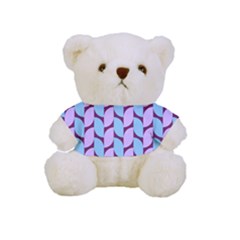 Purple Blue Pattern Full Print Cuddly Teddy Bear by ytdream