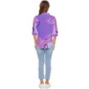 Colorful Labstract Wallpaper Theme Women s Quarter Sleeve Pocket Shirt View4