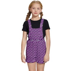 Violet White Pattern Kids  Short Overalls by ytdream